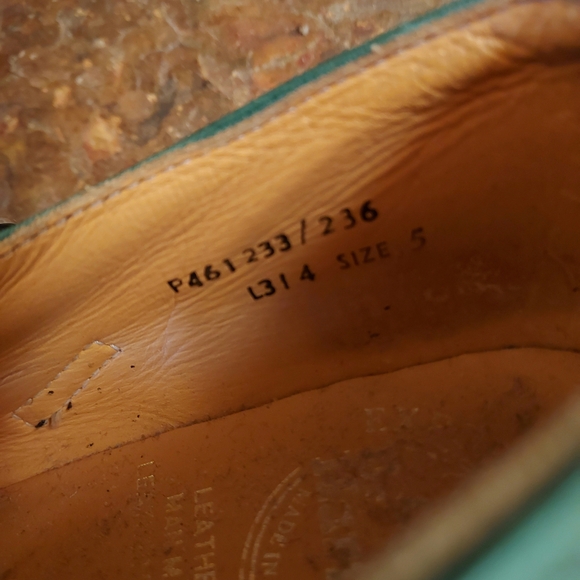 Dr. Martens Green Leather Flats with Classic Monk Strap - Picture 6 of 7